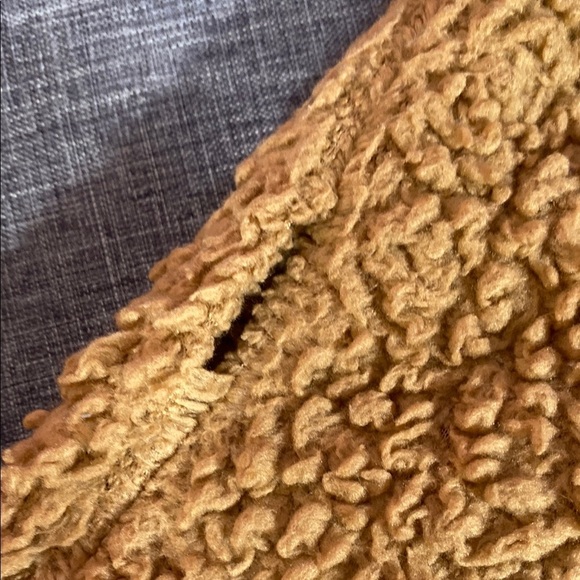 Tommy Hilfiger Tan Sherpa Fleece Pullover 1/4 Zip Large Cozy Winter Sweater - Picture 9 of 10